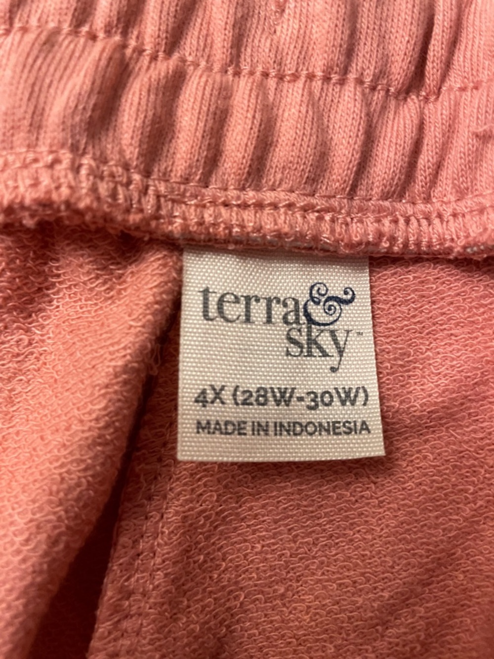 Terra & Sky Light Coral Wide-Leg Knit Capris with Drawstring - Picture 4 of 5